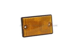 Self Adhesive/Bolt-on Amber Rectangle Reflector
